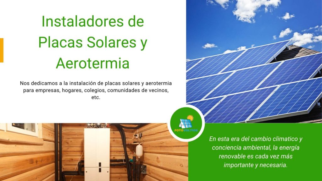 Installers of solar panels and aerothermal energy